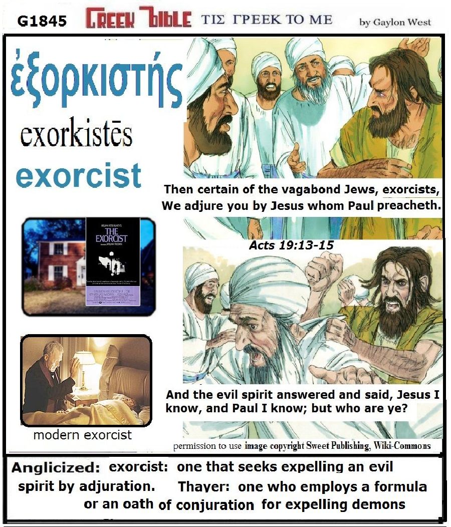 GRAPHICS FOR ACTS 19:13-15, exorcists